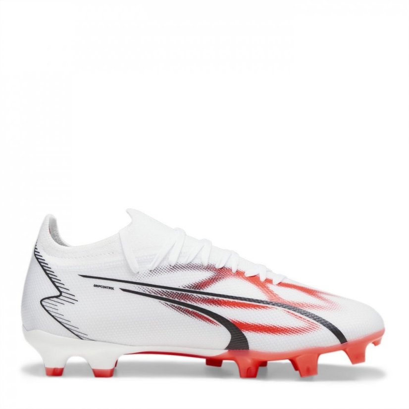 Puma Ultra Match.3 Womens Firm Ground Football Boots White/Pink