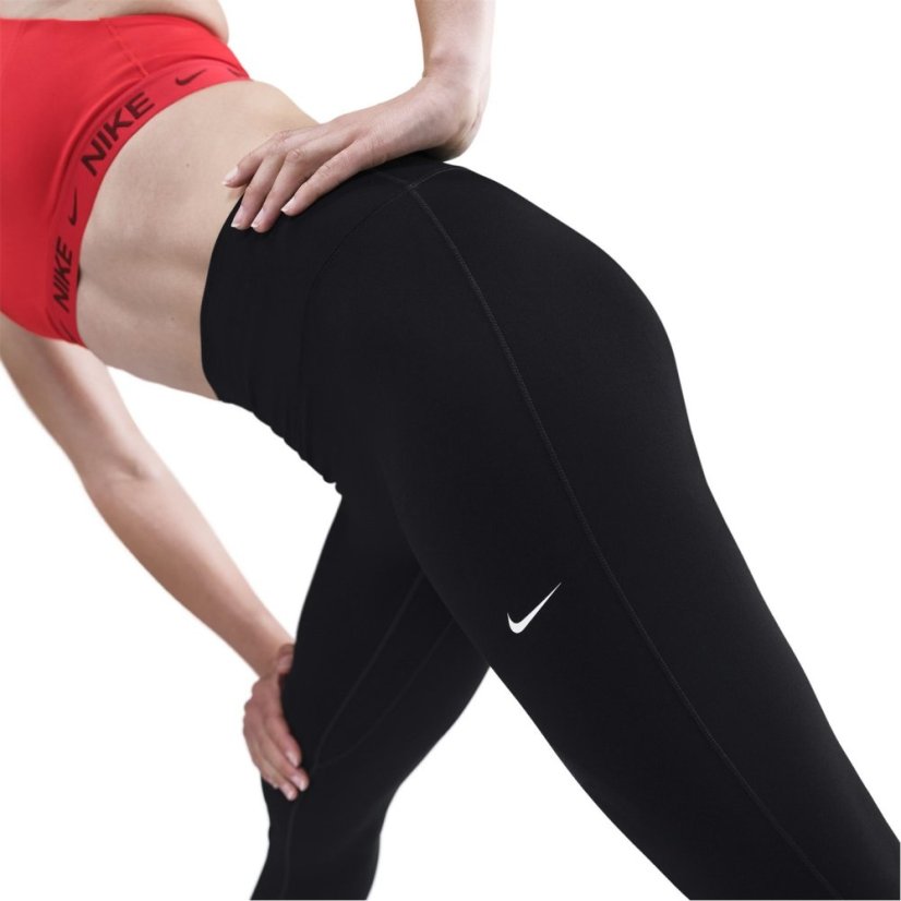 Nike One Seamless Front High-Waisted Leggings Womens Black