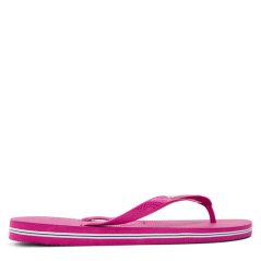 Havaianas Men's Hav Brasil Logo Ruby Red Flip Flops Rose Gum