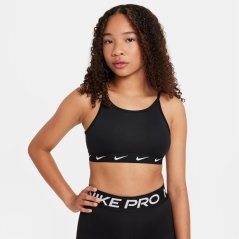 Nike Dri-FIT One Big Kids' (Girls') Sports Bra Black/White