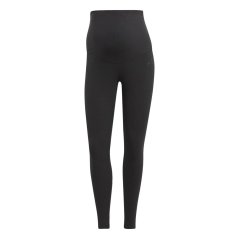 adidas Ribbed High-Waist 7/8 Maternity Leggings Womens Black