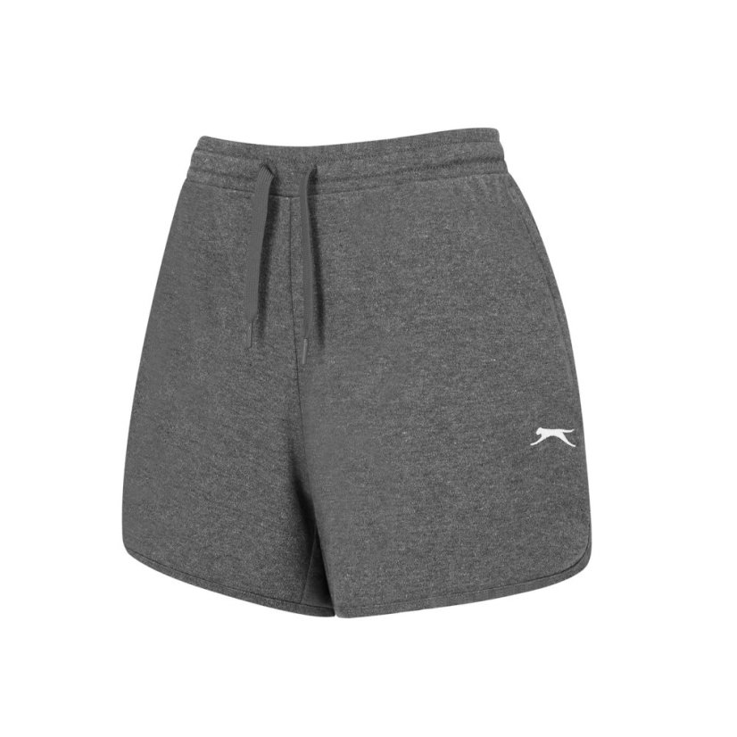 Slazenger Fleece Interlock Shorts Womens Charcoal