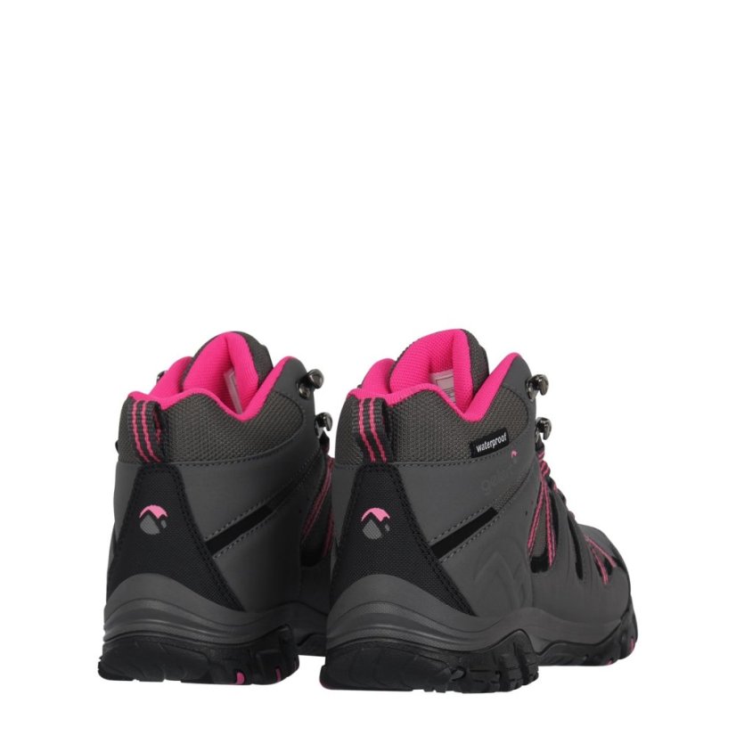 Gelert Horizon Waterproof Walking Boots Juniors Charcoal/Pink