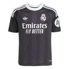 adidas Real Madrid Third Goalkeeper Shirt 2025 2026 Juniors Black