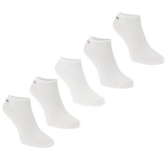 Slazenger Trainer Socks 5 Pack Ladies White