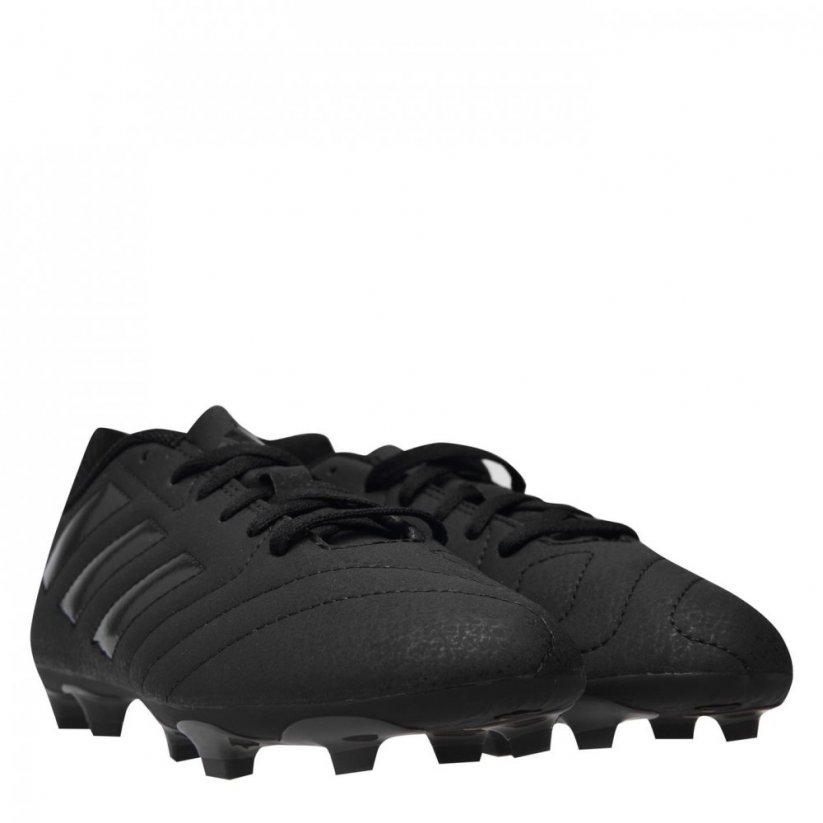 adidas Goletto Firm Ground Football Boots Juniors Black/Black NB