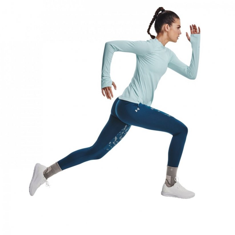 Under Armour Out Run the Cold Womens Running Tight Petrol Blue
