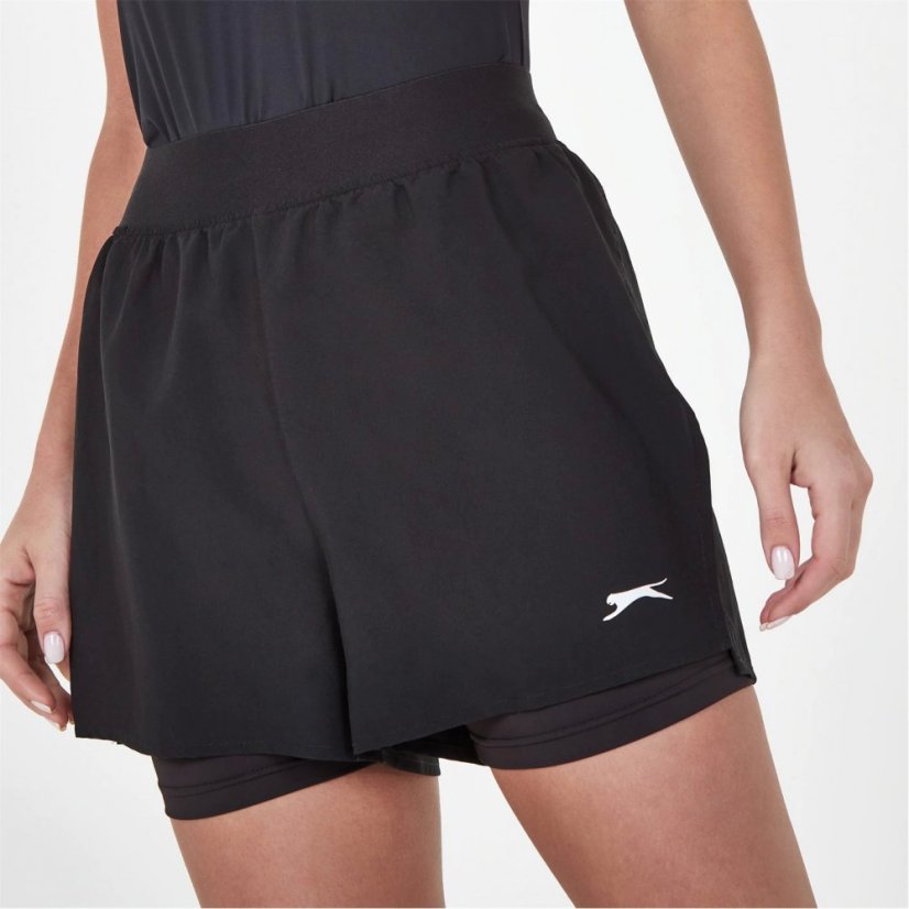 Slazenger 2in1 Shorts Womens Black