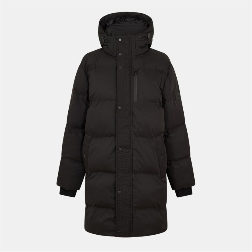 Everlast Men's Hooded Long Sleeve 3 Pockets Full Zip Medium Puffer Jacket Black