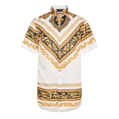 Criminal Damage Men's Apollo Short Sleeve Dress Shirt White/Multi