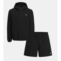 Jack and Jones Mens Windbreaker and Shorts Set Black