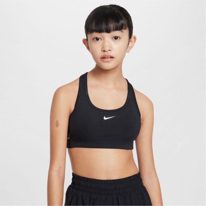 Nike Swoosh Big Kids' (Girls') EasyOn Bra Black