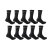 Donnay 10 Pack Crew Socks 12+ Black