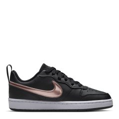 Nike Court Borough Low 2 SE Big Kids' Shoes Black/Bronze