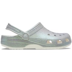 Crocs Unisex Kids Classic Glitter Clogs White