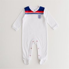 Brecrest Team England '82 Retro Home Babygrow White