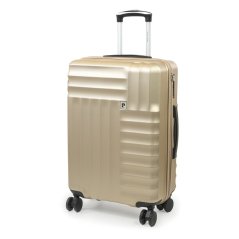 Pierre Cardin Soleil Hard Shell Suitcase Medium Wheeled Luggage Champagne
