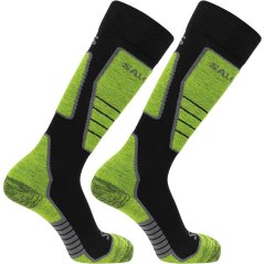 Salomon Aces 2 Pack Socks Mens Lime