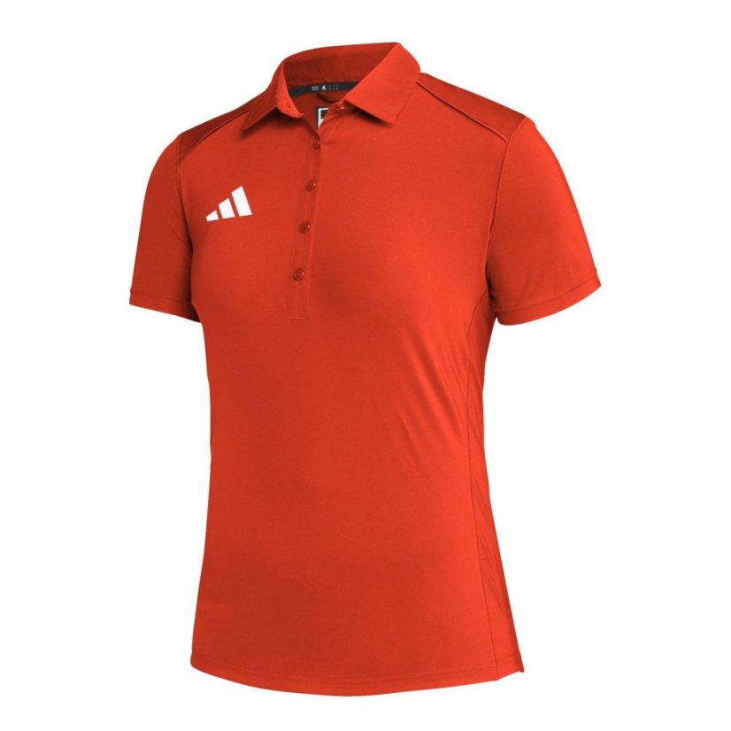 adidas Women's Short Sleeve Performance Polo Shirt Orange