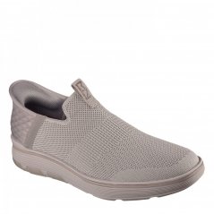 Skechers Casual Glide Cell Slip On Trainers Mens Taupe
