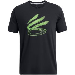 Under Armour Curry Logo Trend pánske tričko Black/Green