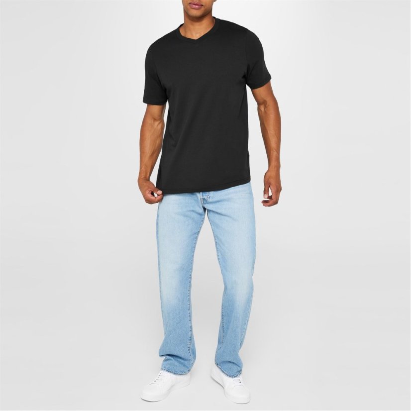 Donnay Three Pack V Neck pánské tričko White/Blck/Navy