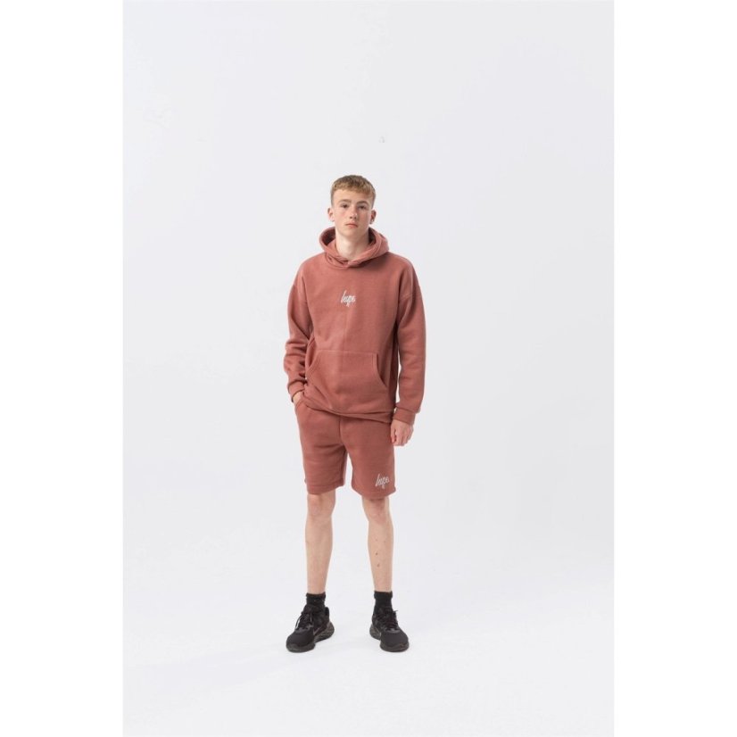 Hype Unisex Kids' Mauve Fleece Jogger Shorts Red