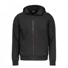 Everlast Mens Everlast Weather-Resistant Hooded Long Sleeve Varsity Jacket Black
