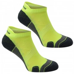 Karrimor 2 Pack Running Socks Mens Fluo Yellow