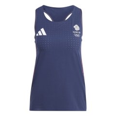 adidas Team GB Adizero Running Tank Top Womens Legend Ink