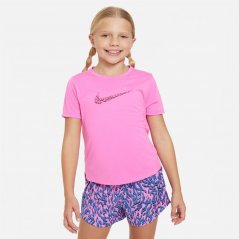 Nike One Big Kids' (Girls') Short-Sleeve Top Playful Pink