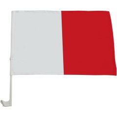 Official Car Flag White/Red