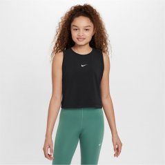 Nike Dri-FIT Swoosh Big Kids' (Girls') Tank Sports Bra Black/White