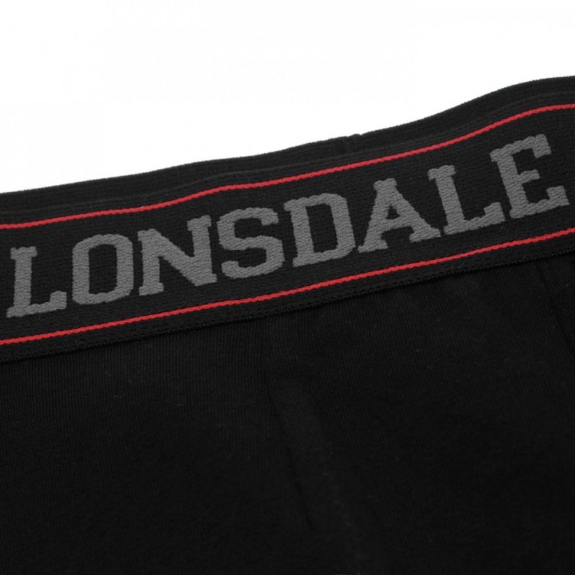 Lonsdale 2 Pack Trunks Mens Black