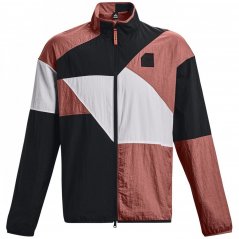 Under Armour Curry Full-Zip Woven Jacket Mens Red Fusion