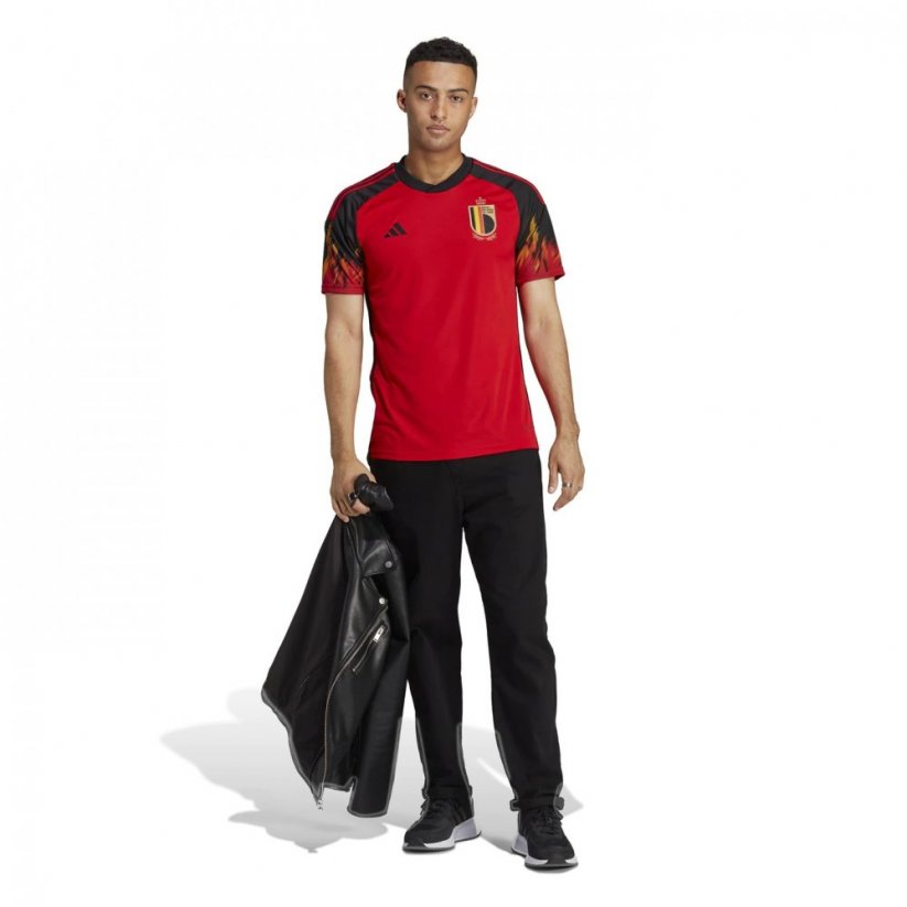 adidas Belgium Home Shirt 2022 Adults Red/Black