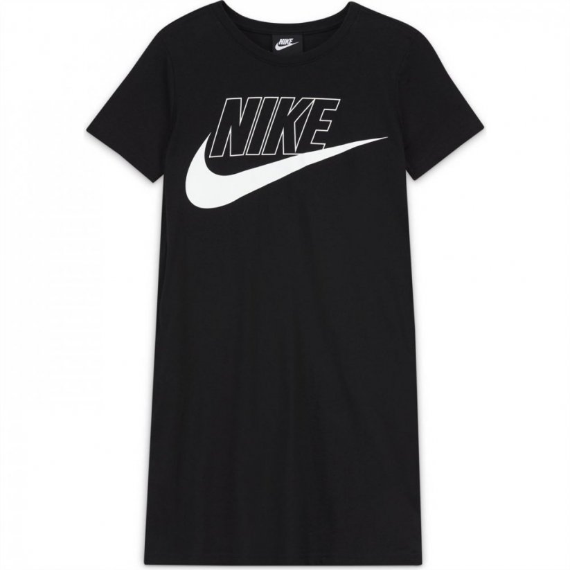 Nike T-Shirt Dress Junior Girls Black/White