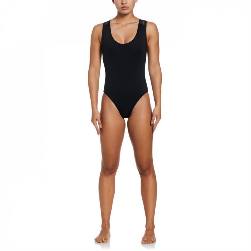Nike Explore Wild Keyhole One Piece Swimsuit Womens Black