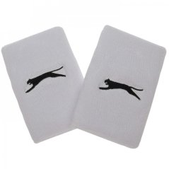 Slazenger 2 Pack Double Wristbands White