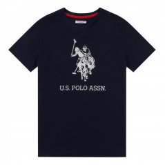 US Polo Assn US Polo Assn Rider T-Shirt Junior Boys Navy Blazer