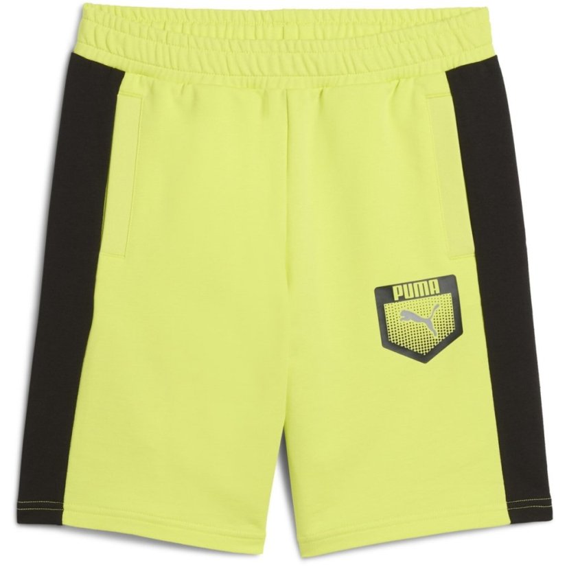 Puma Unisex Kids' Fleece Jogger Shorts Lemon Sherbe
