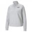 Puma Essentials Half Zip Fleece Sweatshirt Womens L.Grey Heath