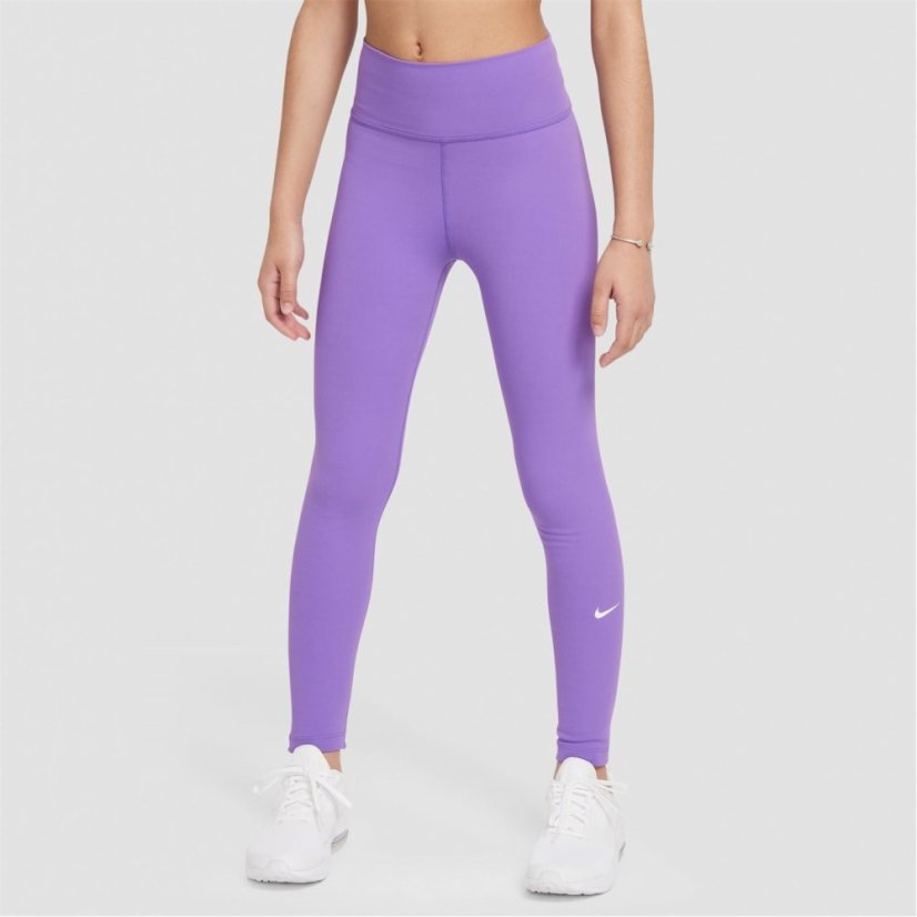 Nike Dri-FIT One Big Kids' (Girls') Leggings Blk Raspberry