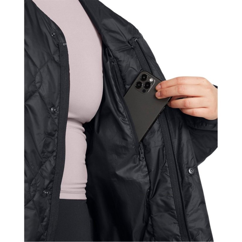 Under Armour Women's Diamond Water-Repellent Fitted Quilted Jacket Black