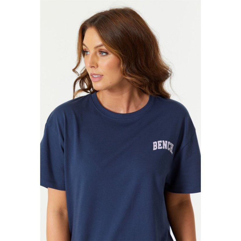 Bench Ladies Varsity T-shirt Navy