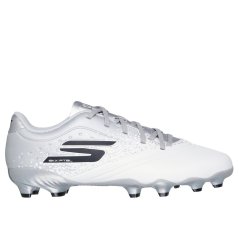 Skechers Razor Juniors Firm Ground Football Boots White/Silver