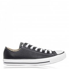 Converse Star Leather Low Trainers Black 001