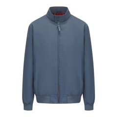 SoulCal Men's Soul Ribbed Zip Harrington Jacket Blue