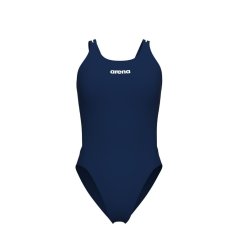 Arena Womens Solid Tech Back Swimsuit Navy/White