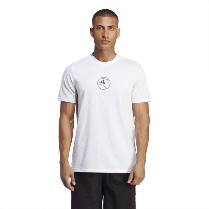 adidas Aeroready Tennis Graphic T-Shirt Mens White
